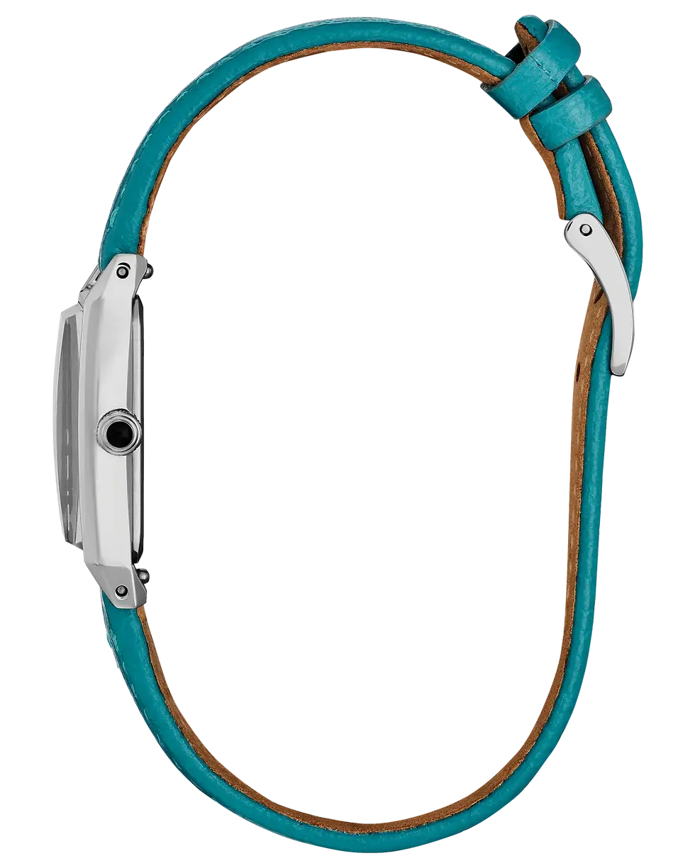 Thumbnail: Fio : Ladies Citizen Eco-Drive Light Powered Watch With Aquamarine Band
