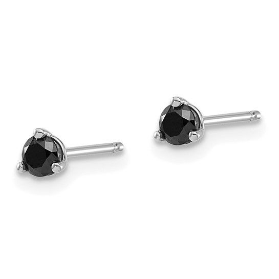 Thumbnail: 14kt White Gold 0.25ct Black Diamond Stud Earrings