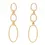 Thumbnail: 14kt Yellow Gold Oval Link Dangle Earrings