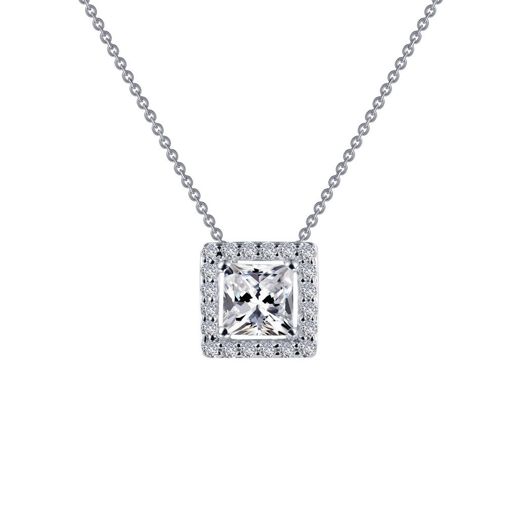 Lafonn Princess Cut Halo Necklace