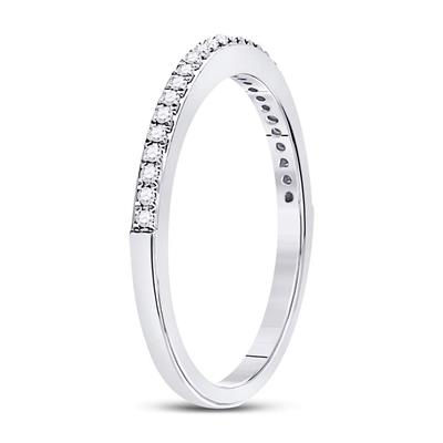 Thumbnail: 10kt White Gold Stackable Diamond Wedding Band