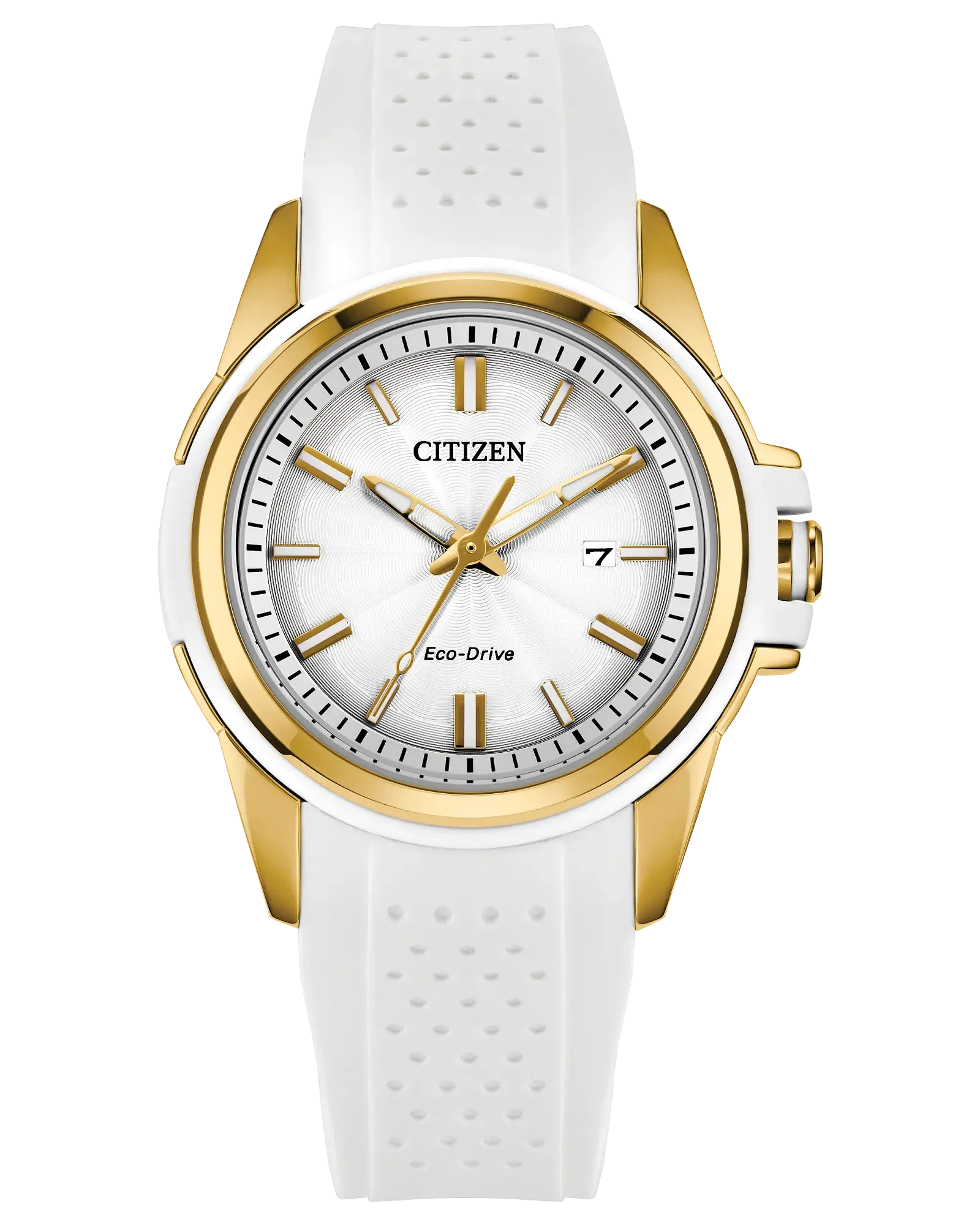 Veya : Ladies Citizen Eco-Drive White & Gold Light Powered Watch