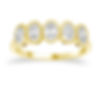 14kt Yellow Gold Five Oval Diamond Band