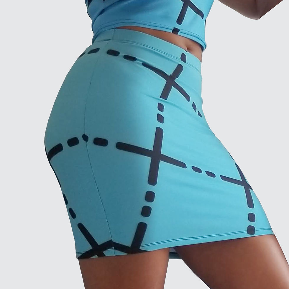 Thumbnail: Ocean Map Pencil Skirt