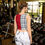 Thumbnail: Grey Red Plaid Heart Crop Top