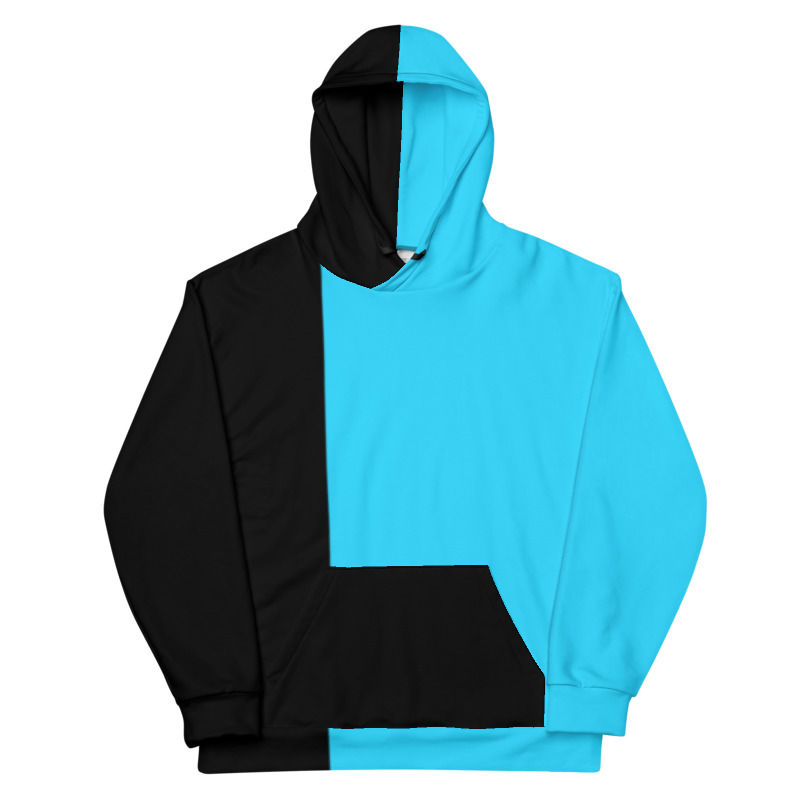 Cotton Split Hoodie Blue