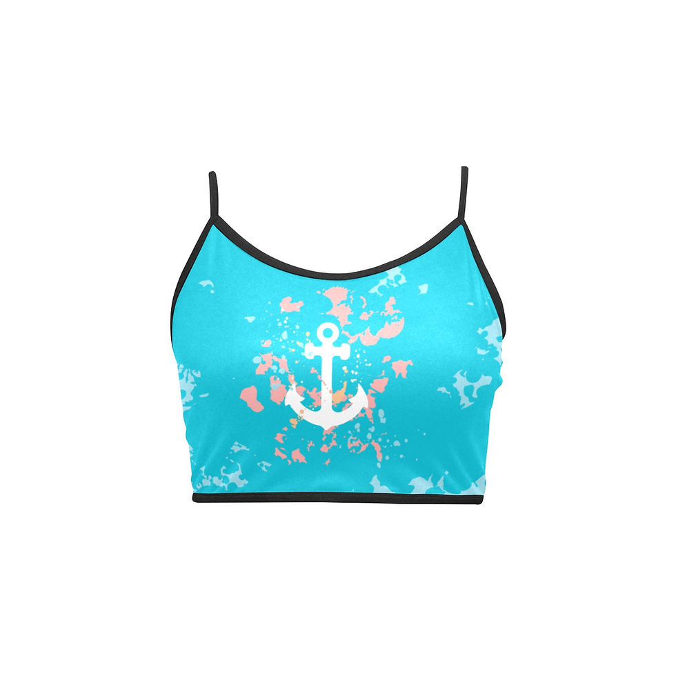 Thumbnail: Anchor Heart Spaghetti Strap Crop