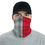 Thumbnail: Grey Red Split Plaid Neck Gaiter