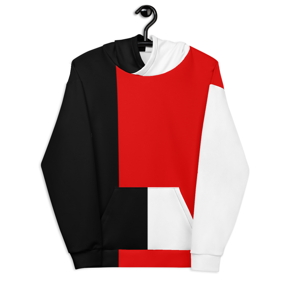 Cotton Tri Hoodie Red