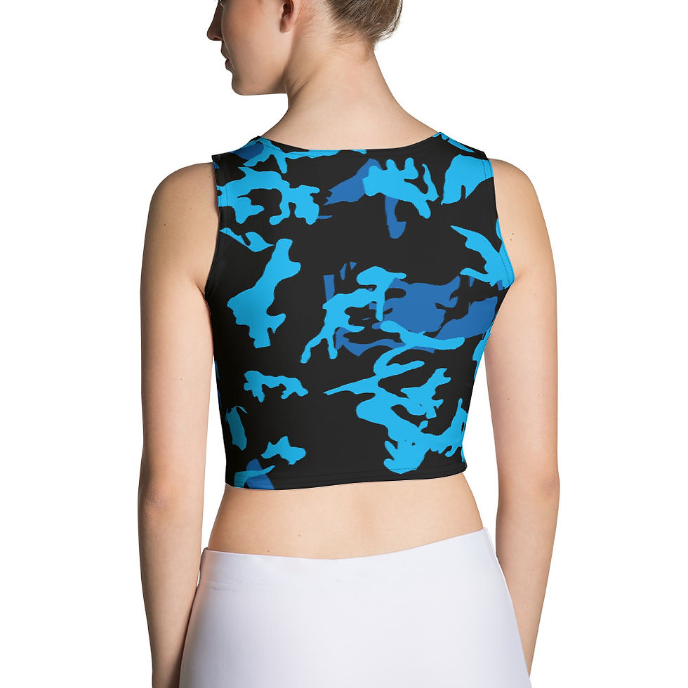 Thumbnail: Blue Leaf Camo Crop Tank