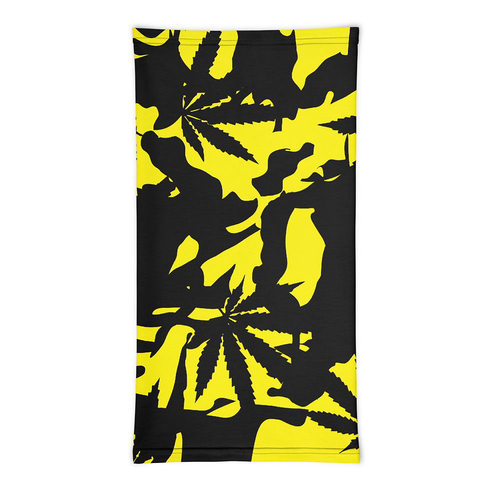 Thumbnail: Yellow Weed Leaf Camo Neck Gaiter
