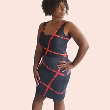 Dark Map Pencil Skirt