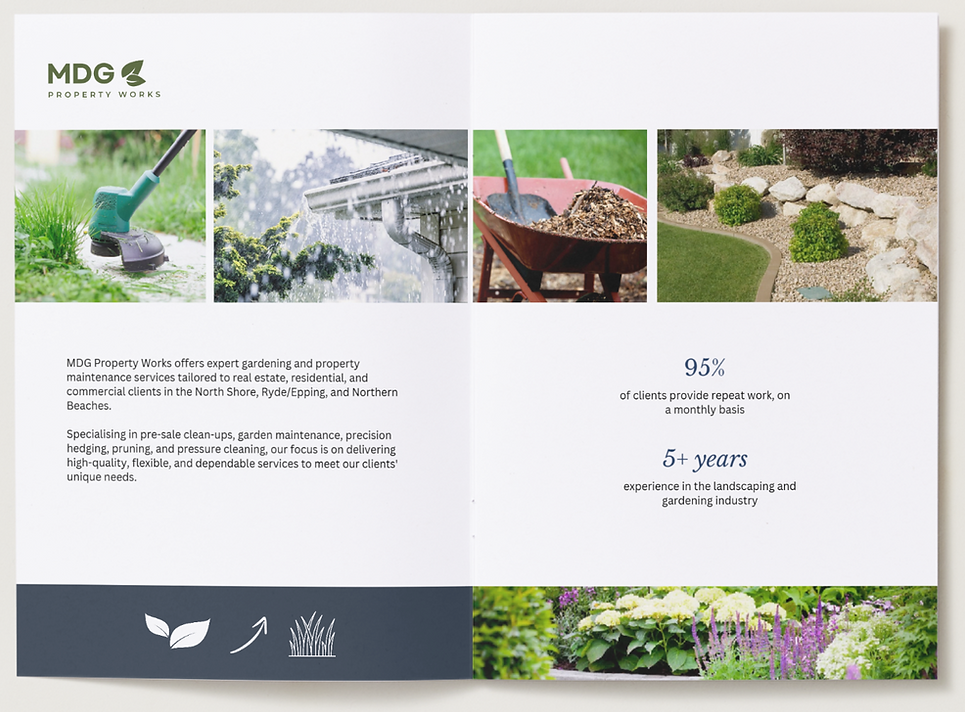 Landscaping brochure branding