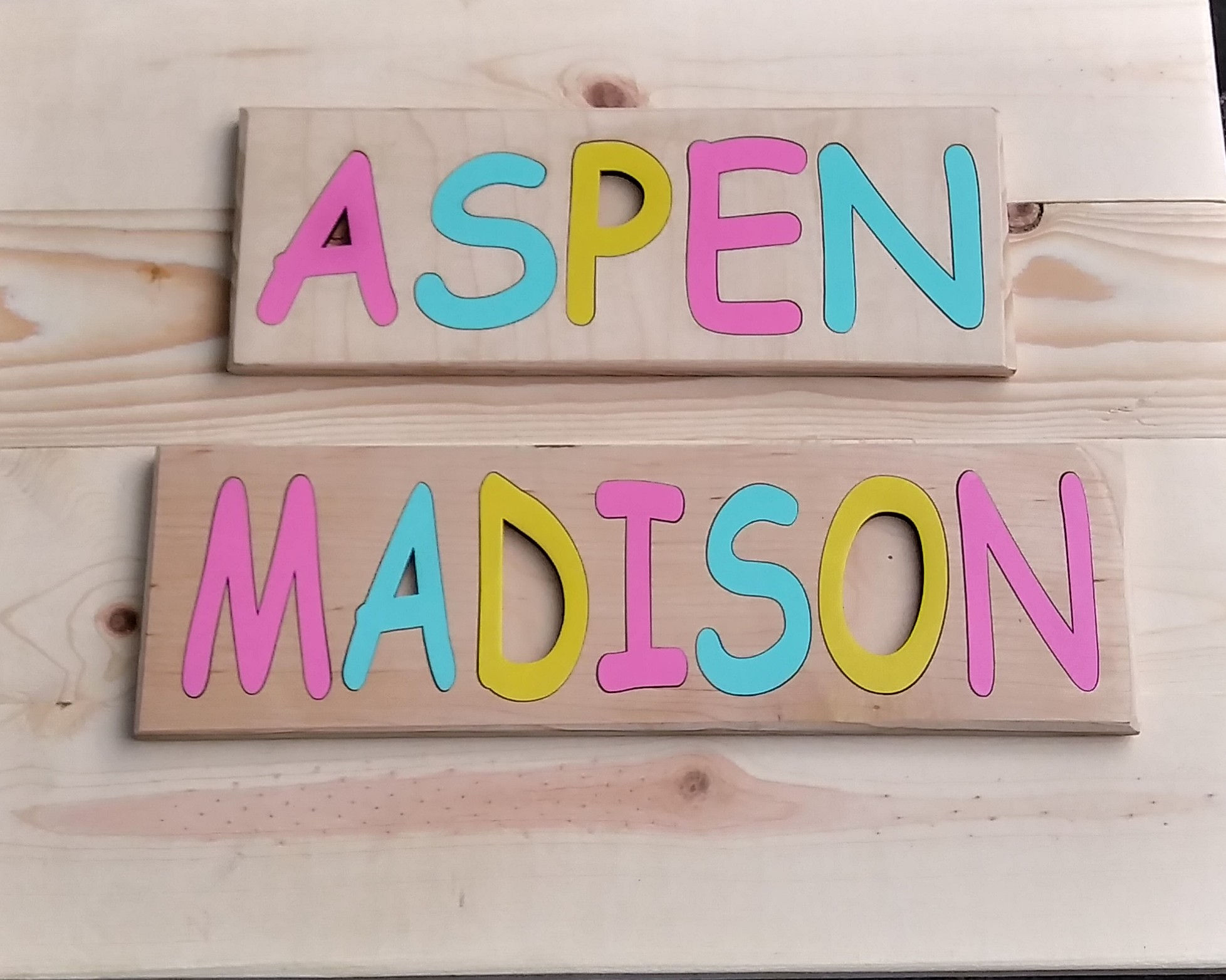 Custom name puzzle - painted