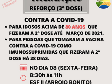 Terra de areia - Informações 3ª dose