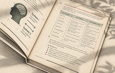 Open workbook pages and printed notes spread across a desk