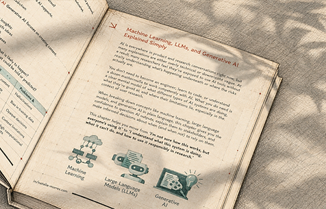 Printed workbook page with diagrams and notes lying on a desk
