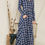 Thumbnail: Checker Print Long Sleeve Maxi Dress