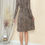 Thumbnail: Animal Print Faux Wrap Long Sleeve Dress