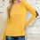 Thumbnail: Sparkle Elbow Patch Long Sleeves Round Neck Casual Pullover