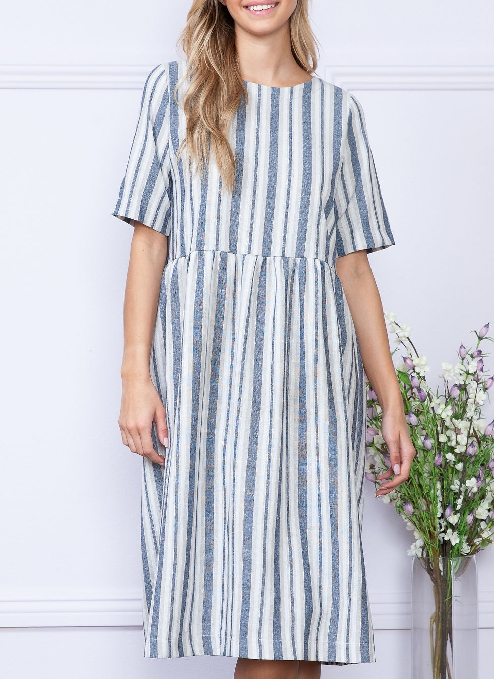 Thumbnail: Empire Waist Stripe Dress