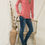 Thumbnail: Buttoned Long Sleeve Round Neck Rib Top