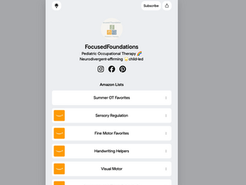 LinkTree with Amazon Lists for OT Recommendations
