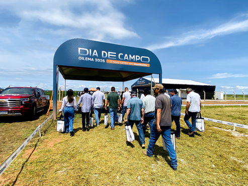 Imagens da entrada do evento Dia de Campo Oilema 2026
