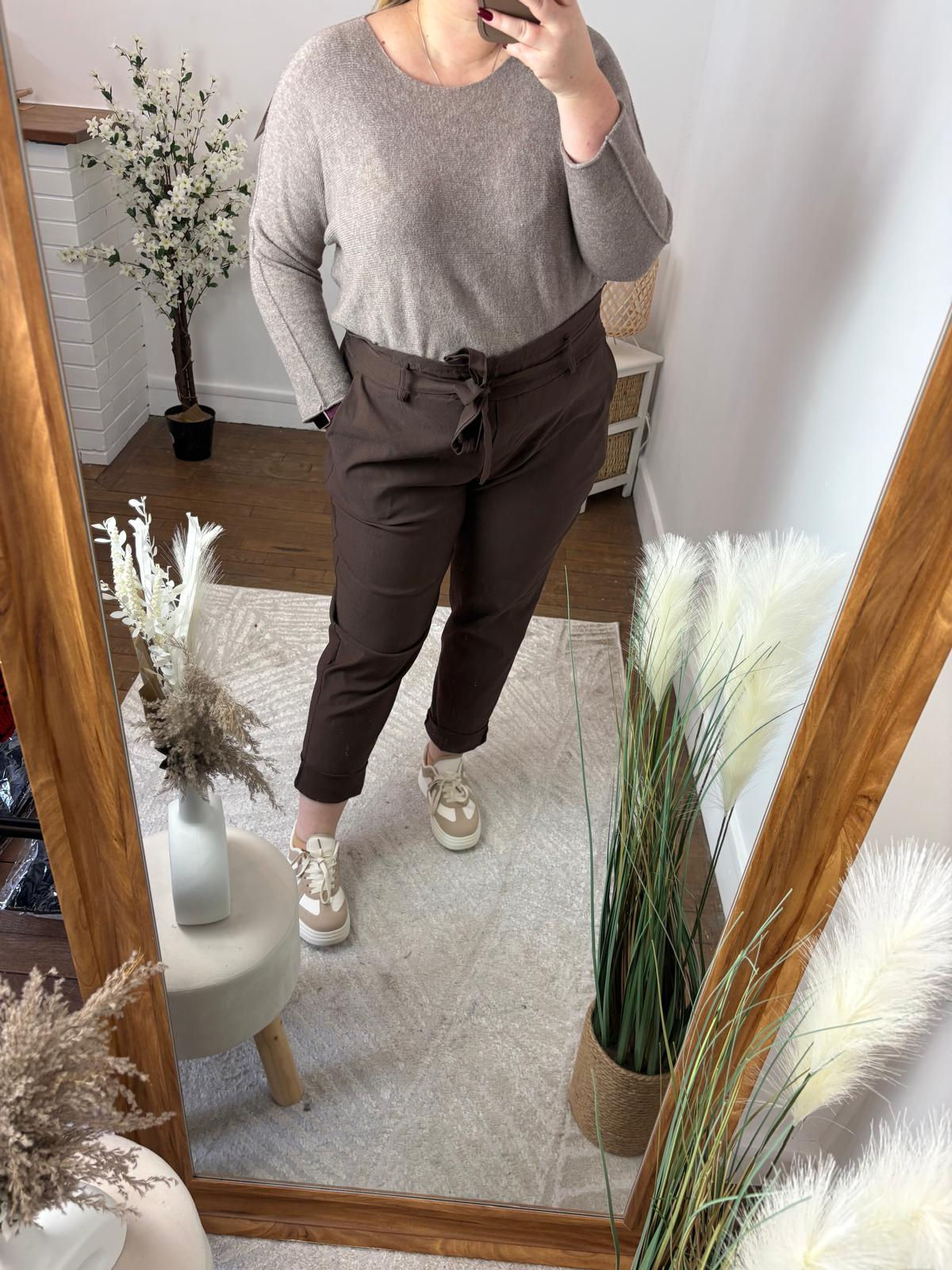 PANTALON LENA CHOCOLAT