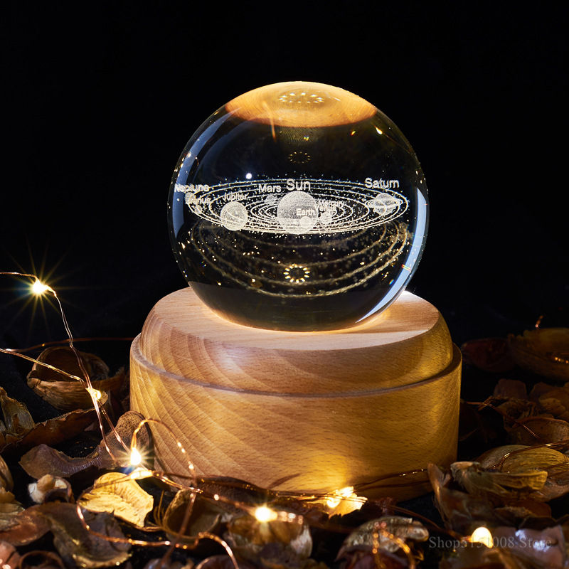 Thumbnail: Galaxy Universe Crystal Ball 3D Night Light Globe Lamp 