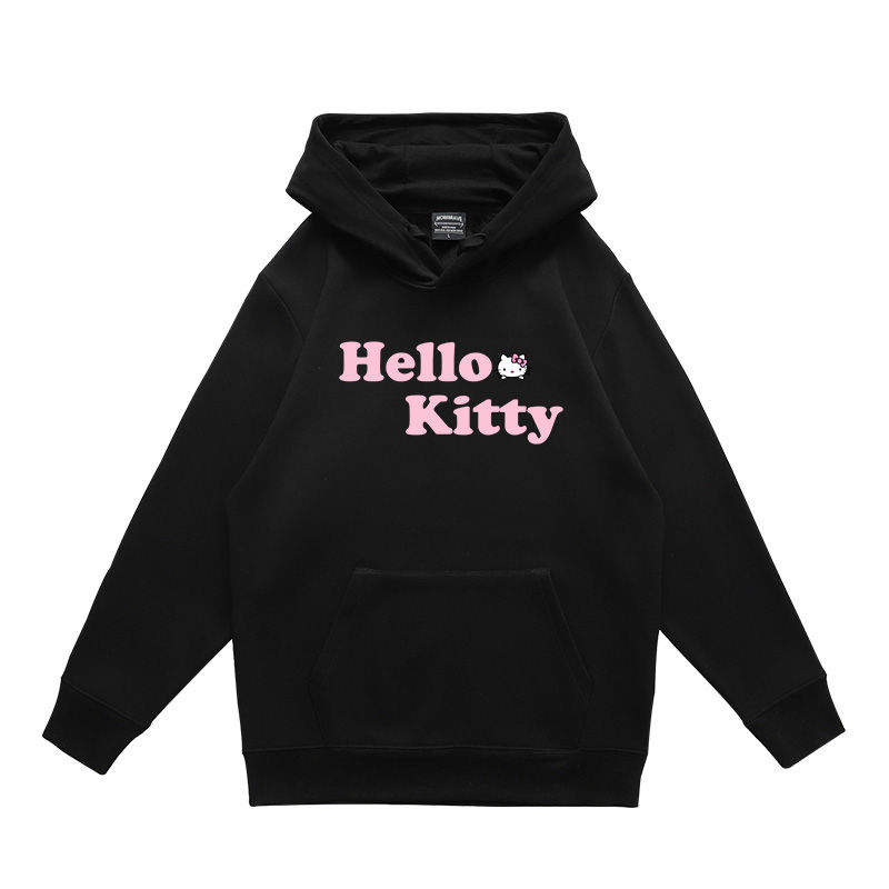 Thumbnail: Cartoon fashion label Hello Kitty hoodie loose over sized top