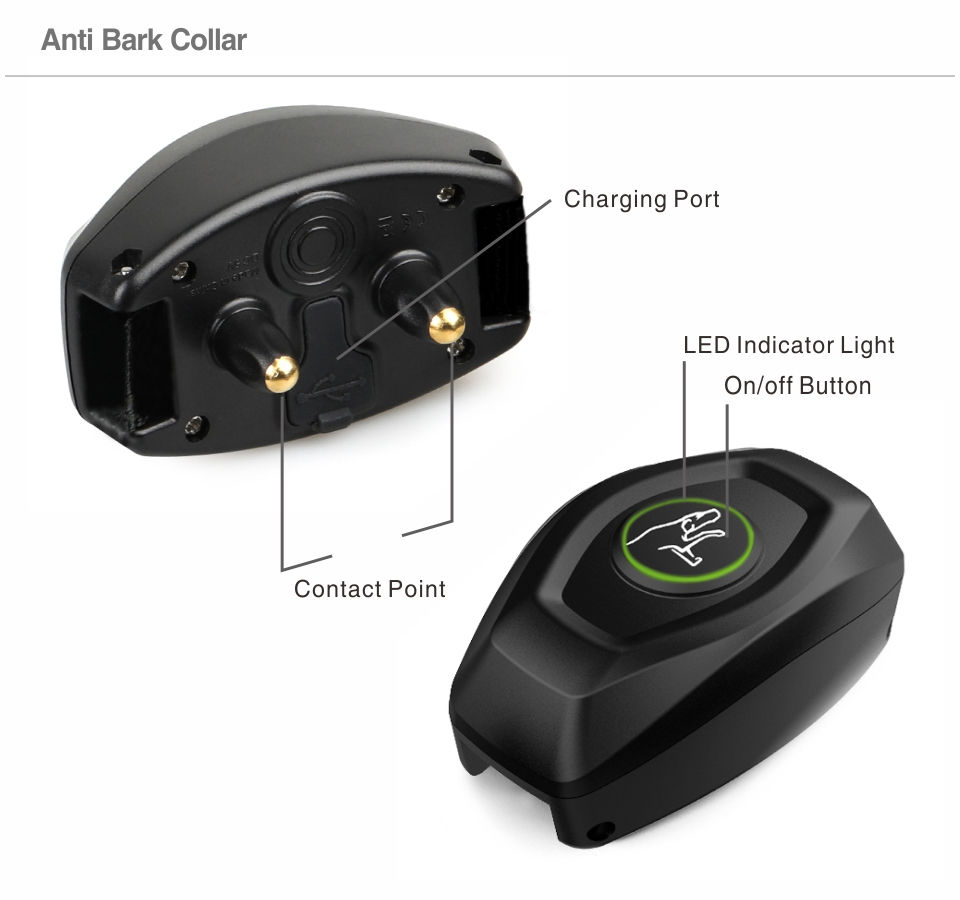 Thumbnail: 1300 FT Remote Vibration Shock 2 In 1 Pet Training Collar & Automatic Anti Bark 