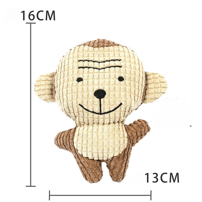 Thumbnail: Plush Squeak Molar Training Decompress Interactive Dog Sound Toy Bite Resistant