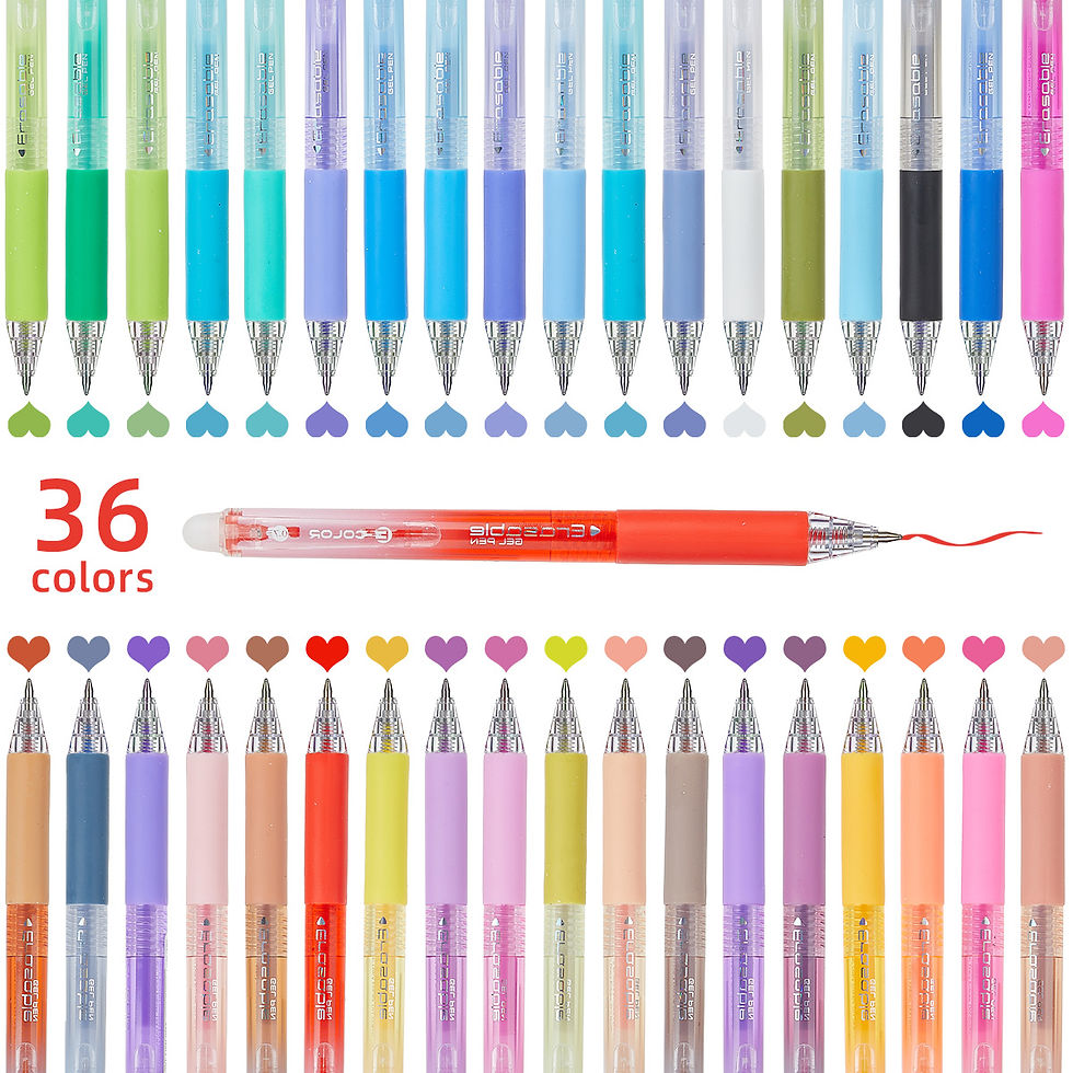 Thumbnail: Fine Point Erasable 12/24/36 Color Retractable Gel Pen Set 0.7mm