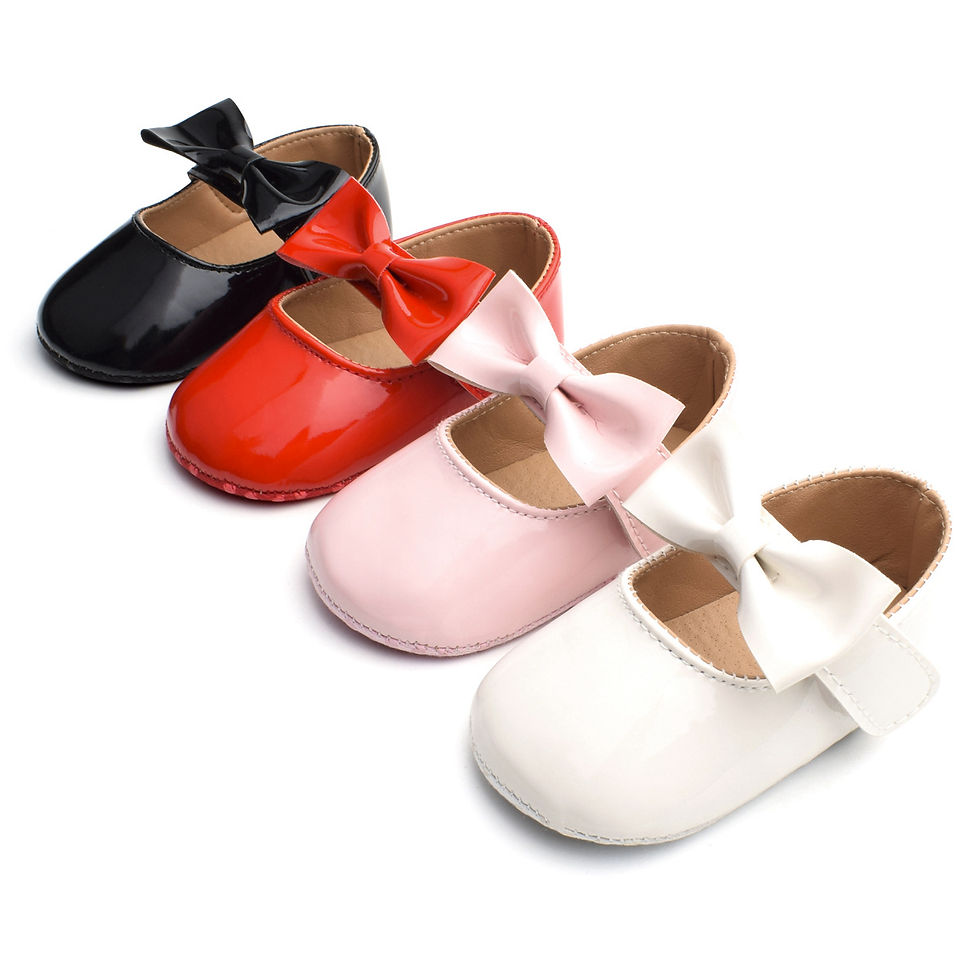 Thumbnail:  Newborn Baby Girls Shoes Patent Leather Buckle First Walkers