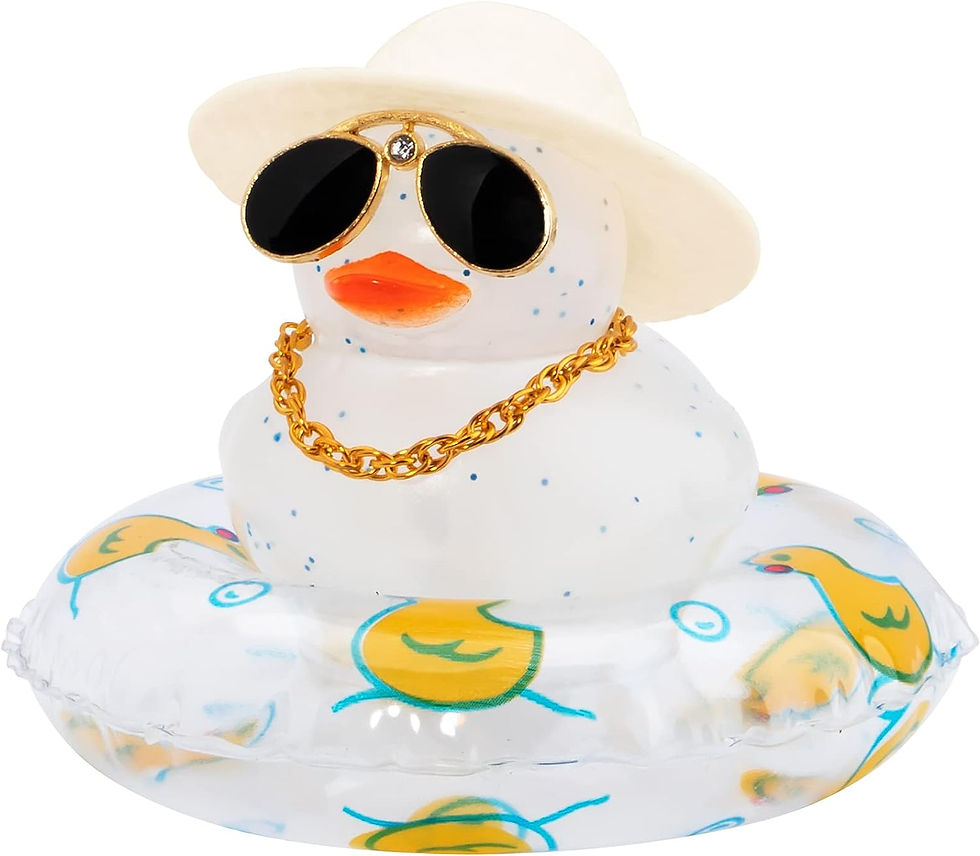 Thumbnail: Mini Grandmother Rubber Ducky Floaty Sunglasses Accessory