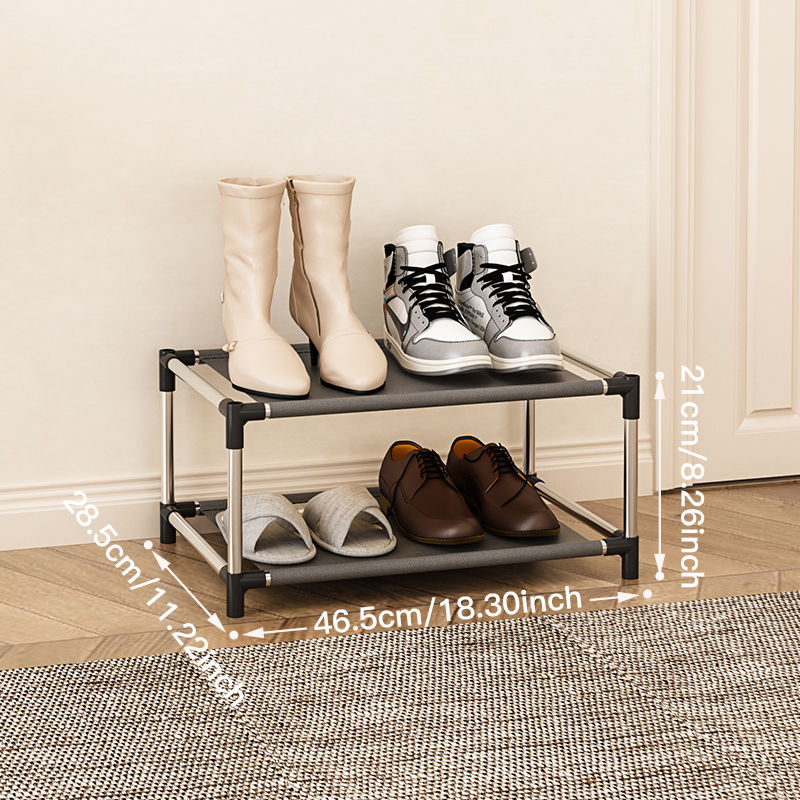 Thumbnail: Metal Simple Shoe Shelf Organizer Rack