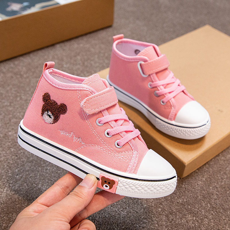 Thumbnail: High-top Canvas Casual Children Soft Bottom Shoes