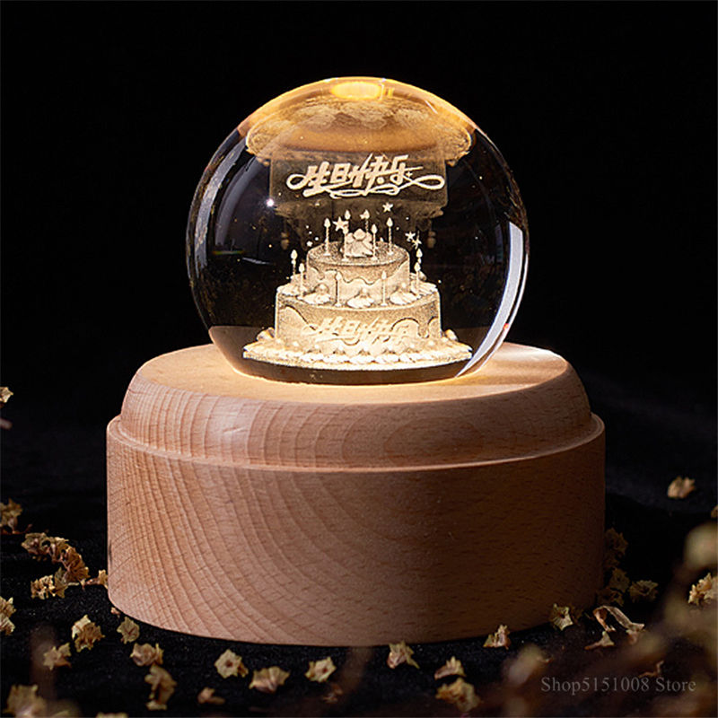 Thumbnail: Galaxy Universe Crystal Ball 3D Night Light Globe Lamp 