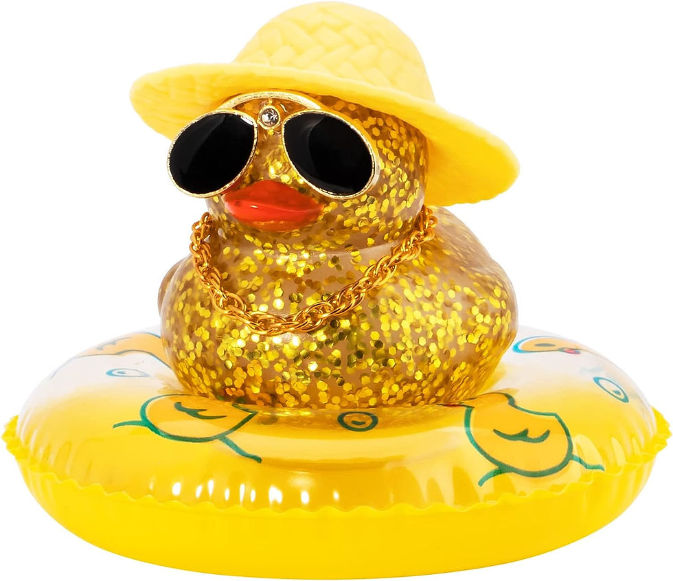 Thumbnail: Mini Grandmother Rubber Ducky Floaty Sunglasses Accessory