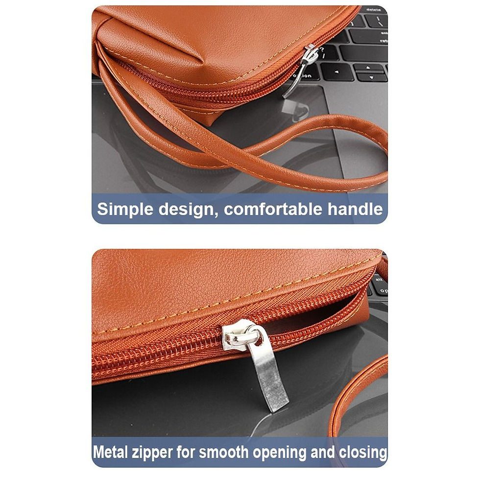 Thumbnail: PU Leather Digital Storage Bag Cosmetic Case Data Cable HDD U Disk Protective Co