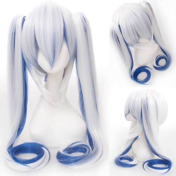 Thumbnail: Long Synthetic Heat Resistant Partygirl Ponytails Wigs + 28 Colors & Wig Cap 