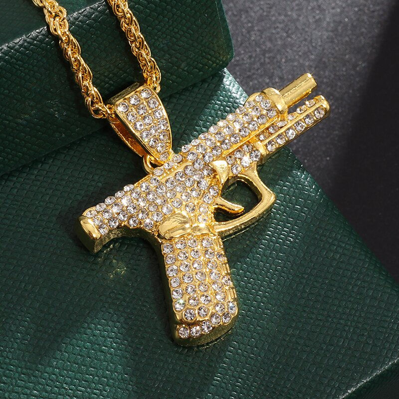 Thumbnail: Girl Necklace Machine Gun Pendant