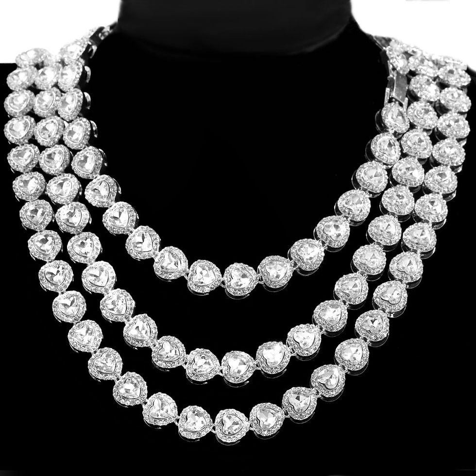 Thumbnail:  Crystal Zircon Cluster Prong Chain Necklace & Much More
