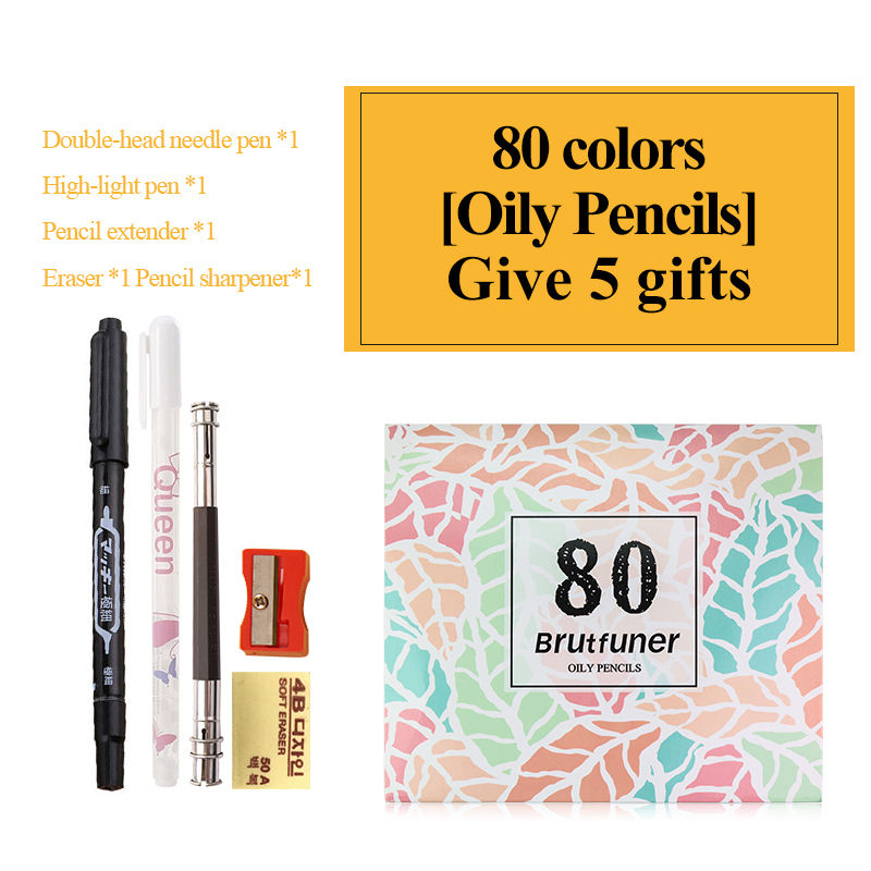 Thumbnail: Professional Oil Colors Pencils Set Wood Soft Watercolor Pencils