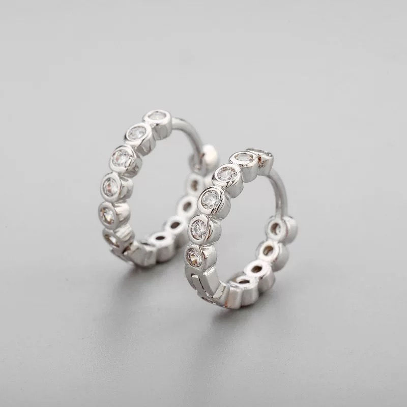 Thumbnail: High Quality Stainless Steel Geometric Small Hoop Earrings