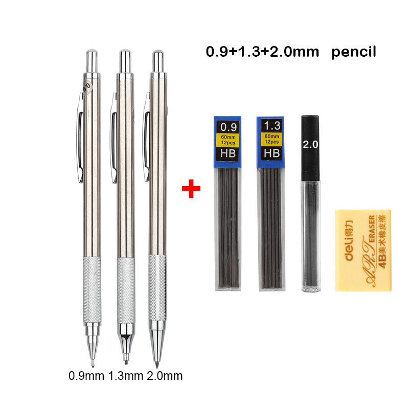 Thumbnail: Mechanical Pencil Set Full Metal with 6 Lead Sizes