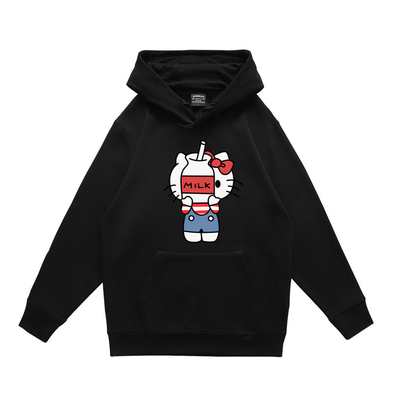 Thumbnail: Cartoon fashion label Hello Kitty hoodie loose over sized top