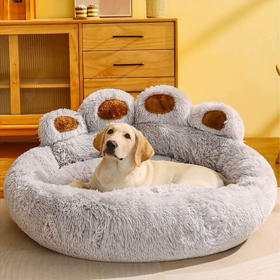 Thumbnail: Dog Bed Pet Sofa Cute Bear Paw Shape Comfortable Cozy Sleeping Bed