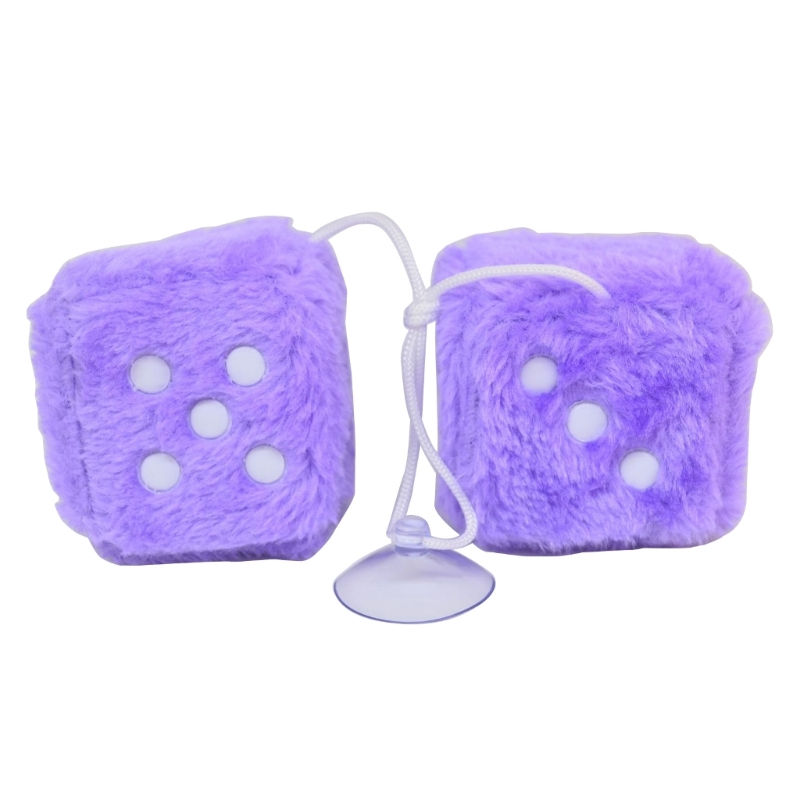 Thumbnail: Fuzzy Multi-color Plush Hanging Dices 